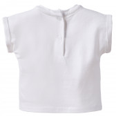 Bluză pentru bebeluși, albă, cu design inimă Chicco 185082 4