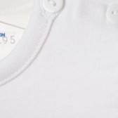 Set din două piese de bumbac: bluză și pantaloni pentru băieți, alb și albastru  185442 4
