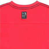 Bluză din bumbac cu mâneci lungi și imprimeu de chitară, pentru băieți, roșie Boboli 185680 6