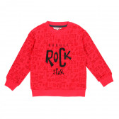Hanorac de bumbac Rock Star pentru băieți, roșu Boboli 185682 2