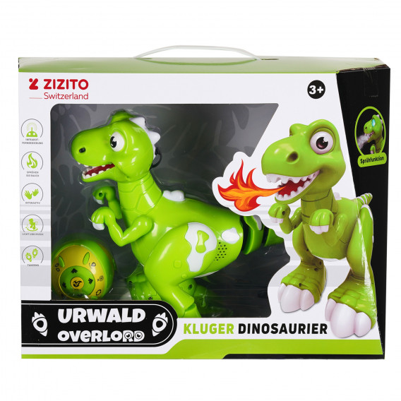 Dinozaur inteligent cu lumină, sunet și spray cu apă - Lord of the Jungle ZIZITO 185786 4