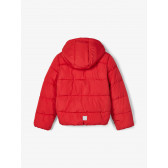 Jachetă din puf roșu, cu glugă Name it 185834 4