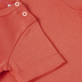 Tricou din bumbac cu tiv pe mâneci și imprimeu pentru bebeluși de culoarea coralului PIPPO&PEPPA 185950 4