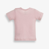 Tricou din bumbac cu tiv pe mâneci și imprimeu pentru fete, roz PIPPO&PEPPA 185952 2