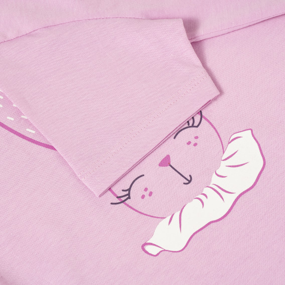 Tricou pentru bebeluși din bumbac cu imprimeu de iepuraș, violet PIPPO&PEPPA 185961 3