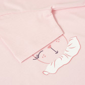 Tricou din bumbac pentru bebeluși cu imprimeu de iepuraș, roz PIPPO&PEPPA 185966 4