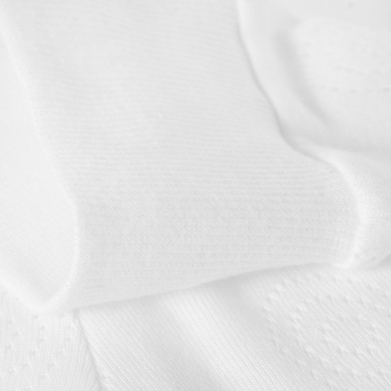 Pantaloni albi cu botoșei din bumbac pentru bebeluși PIPPO&PEPPA 185972 4