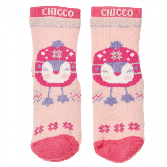 Șosete roz cu imprimeu, pentru fete Chicco 186916 