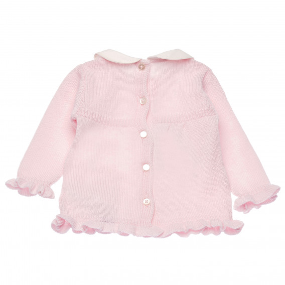 Set de bluză și pantaloni trageți cu picior pentru o fetiță, roz Chicco 186956 2