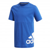 Tricou de marcă din bumbac pentru băieți, albastru Adidas 187245 