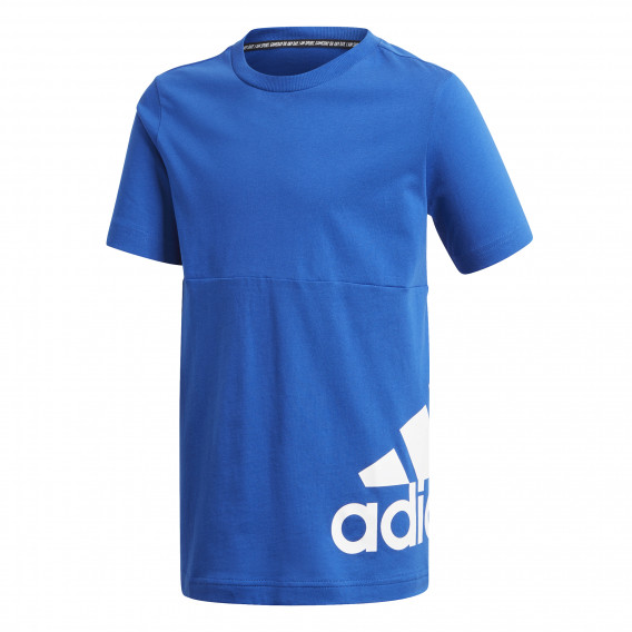 Tricou de marcă din bumbac pentru băieți, albastru Adidas 187245 