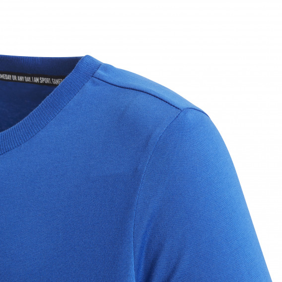 Tricou de marcă din bumbac pentru băieți, albastru Adidas 187247 3
