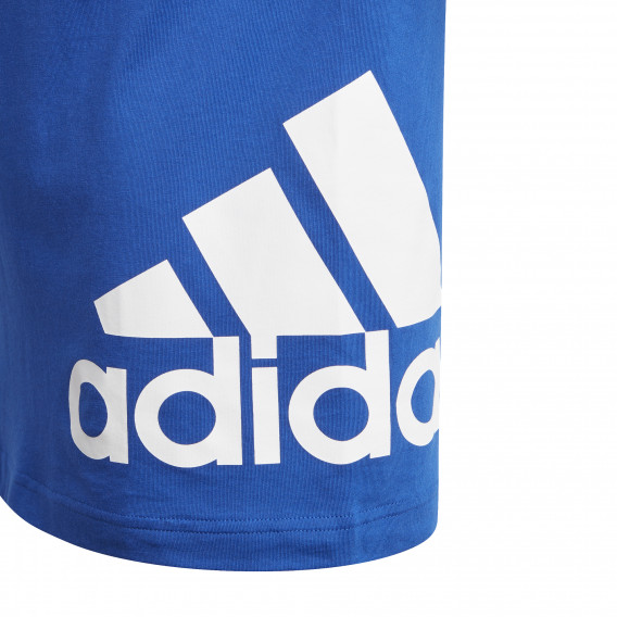 Tricou de marcă din bumbac pentru băieți, albastru Adidas 187248 4