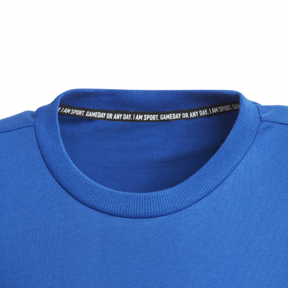 Tricou de marcă din bumbac pentru băieți, albastru Adidas 187249 5