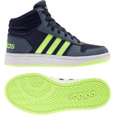 Teniși înalți Adidas gri, cu accente verzi Adidas 187801 