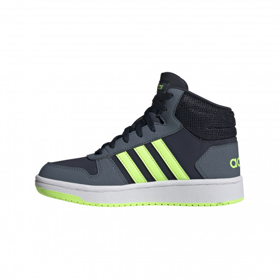 Teniși înalți Adidas gri, cu accente verzi Adidas Teniși înalți Adidas gri, cu accente verzi Adidas 187802 2