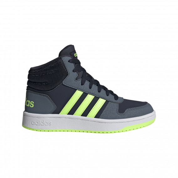 Teniși înalți Adidas gri, cu accente verzi Adidas Teniși înalți Adidas gri, cu accente verzi Adidas 187803 3