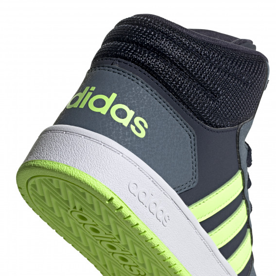 Teniși înalți Adidas gri, cu accente verzi Adidas Teniși înalți Adidas gri, cu accente verzi Adidas 187805 5