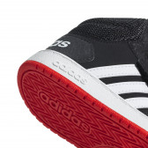 Teniși înalți Adidas negri cu dungi albe și velcro ascuns Adidas 187842 4