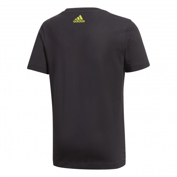 Tricou Adidas din bumbac cu logo-ul mărcii pentru băieți, negru Adidas 187896 2