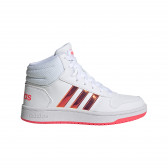 Teniși Adidaș înalți, albi cu accente roz pentru fete Adidas 187976 3