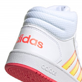 Teniși Adidaș înalți, albi cu accente roz pentru fete Adidas 187978 5