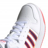 Teniși Adidaș înalți, albi cu accente roz pentru fete Adidas 187979 6