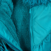 Geacă de iarnă cu geantă de pluș pentru fete, albastru deschis Midimod 188056 3