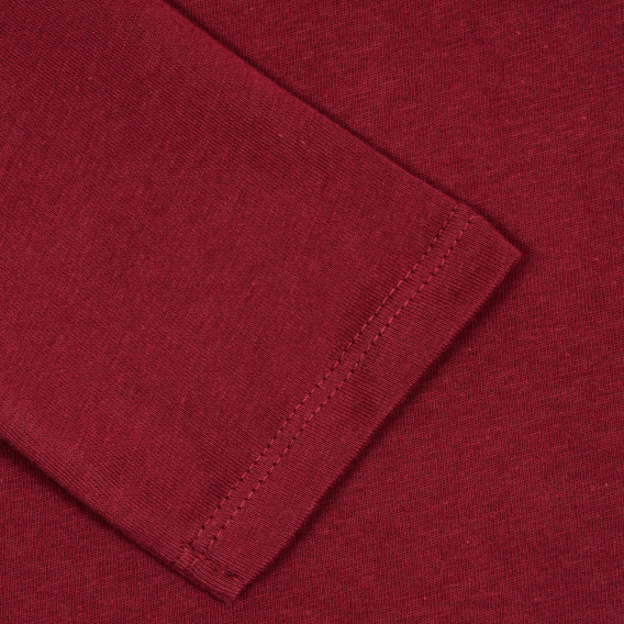 Bluză roșie, din bumbac cu mânecă lungă și imprimeu grafic pentru fete Name it 188232 3
