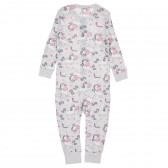 Salopetă-pijamale din bumbac cu decor unicorn pentru fetițe, gri Cool club 188891 4