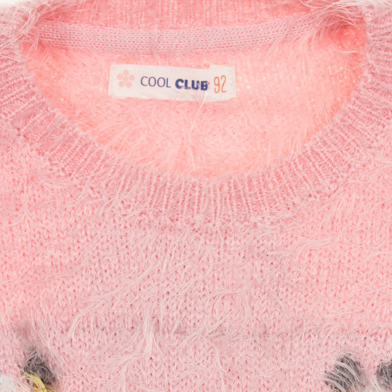 Pulover cu aplicație pentru fete, roz Cool club 188941 3