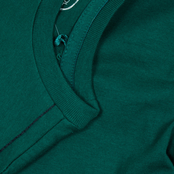 Bluză din bumbac cu mâneci lungi și imprimeu dinozaur pentru băieți, verde Cool club 188985 3