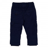 Pantaloni din bumbac cu buzunare exterioare pentru băieți, albastru închis Cool club 189002 4