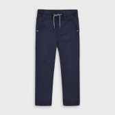 Pantaloni din bumbac de culoare albastră pentru băieți Mayoral 189713 