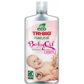 Ulei natural pentru bebeluși cu vitamina E, pentru piele sensibilă, sticlă de plastic, 200 ml. Tri-Bio 18980 