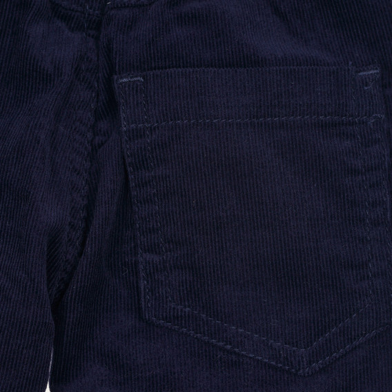 Pantaloni din bumbac cu accente contrastante pentru băieței, albaștri Cool club 190532 3