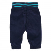 Pantaloni din bumbac cu accente contrastante pentru băieței, albaștri Cool club 190533 4