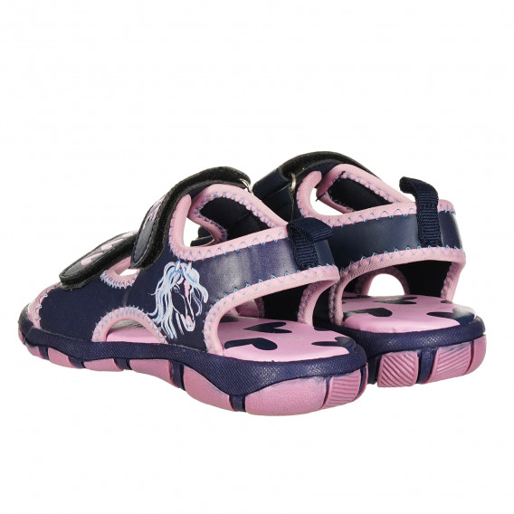 Sandale albastru cu roz pentru fete Love 191404 