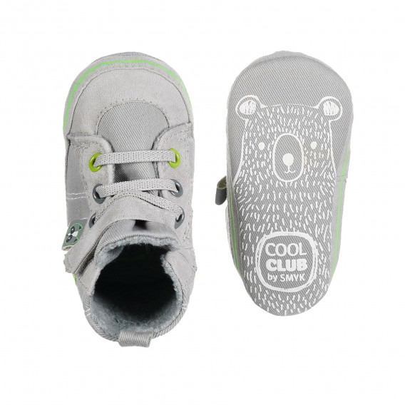 Papuci pentru bebeluși pentru băieței, gri Cool club 191949 3