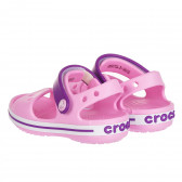 Sandale roz pentru fete CROCS 192098 2