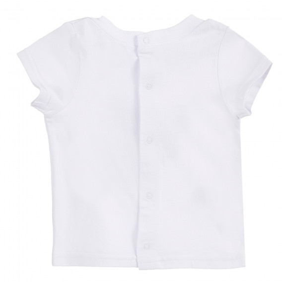 Tricou alb din bumbac pentru bebeluși Tape a l'oeil 192350 4