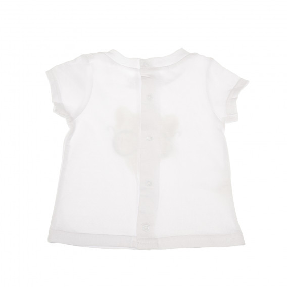 Tricou alb din bumbac pentru bebeluși Tape a l'oeil 192352 6