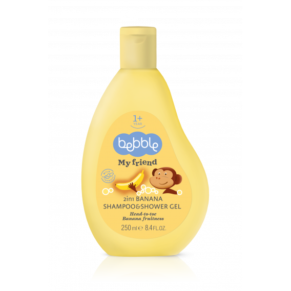 Șampon pentru bebeluși și gel de duș 2 în 1, banană Bebble 19250 