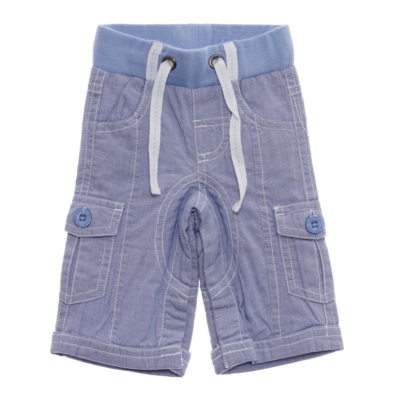 Pantaloni din bumbac, pentru bebeluși, albastru deschis  192693