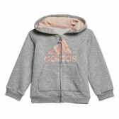 Set de hanorac și pantaloni Adidas, gri și roz pentru fete Adidas 193003 2