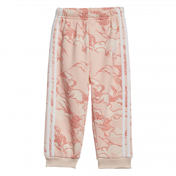 Set de hanorac și pantaloni Adidas, gri și roz pentru fete Adidas Set de hanorac și pantaloni Adidas, gri și roz pentru fete Adidas 193004 3
