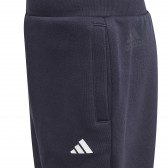 Pantaloni sport Adidas cu motive de baschet pentru băieți, albastru închis Adidas 193040 3