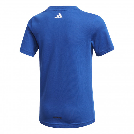 Tricou Adidas cu motive de fotbal pentru băieți, albastru Adidas 193044 2