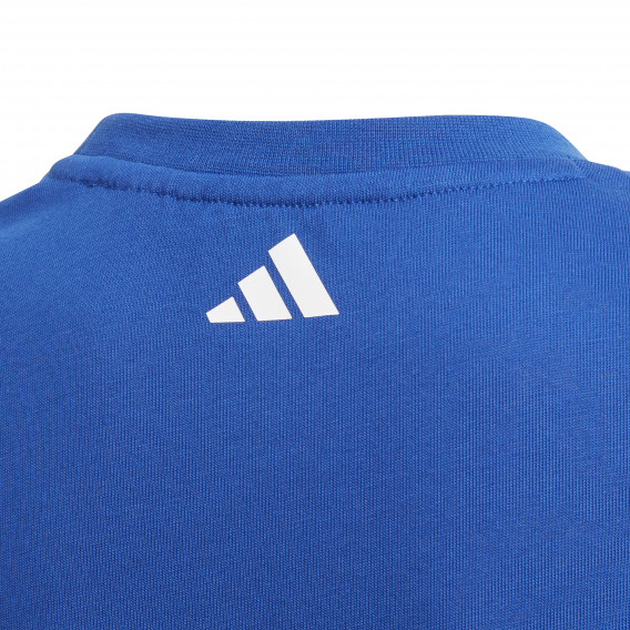 Tricou Adidas cu motive de fotbal pentru băieți, albastru Adidas 193047 5