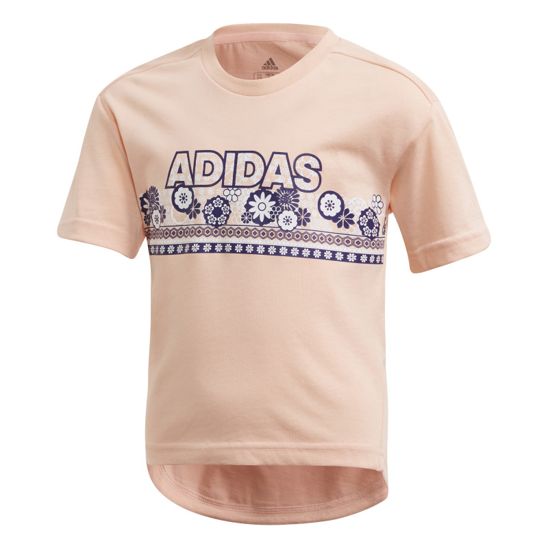 Tricou Adidas, imprimeu floral pentru fete, roz  193053